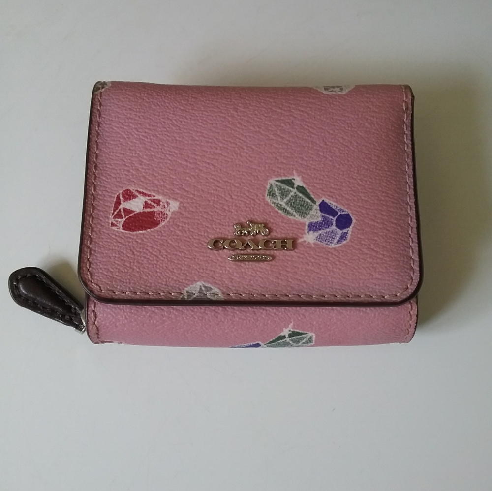 Disney X Coach trifold wallet with Gem Print